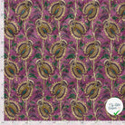 Velours fleurs pourpre