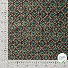 VELOURS IMPRIMÉ BLOCKPRINT ABSTRAIT PÉTROLE - échelle en cm
