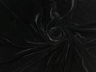 Tissu velours lisse viscose noir royal - texture en gros plan