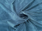 VELOURS LISSE COTON BLEU ITALIEN - My Little Coupon