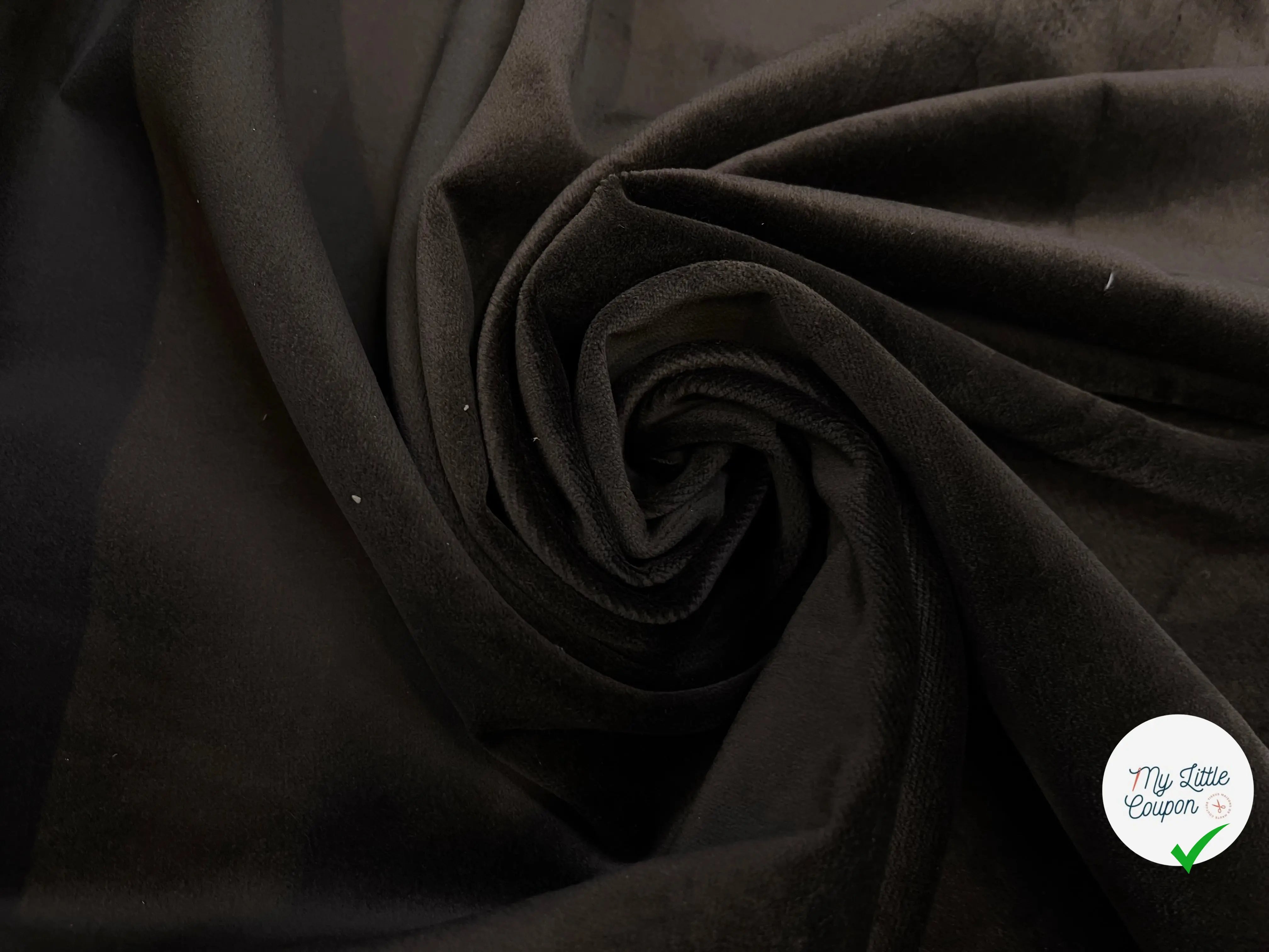 VELOURS LISSE COTON MARRON ITALIEN - My Little Coupon