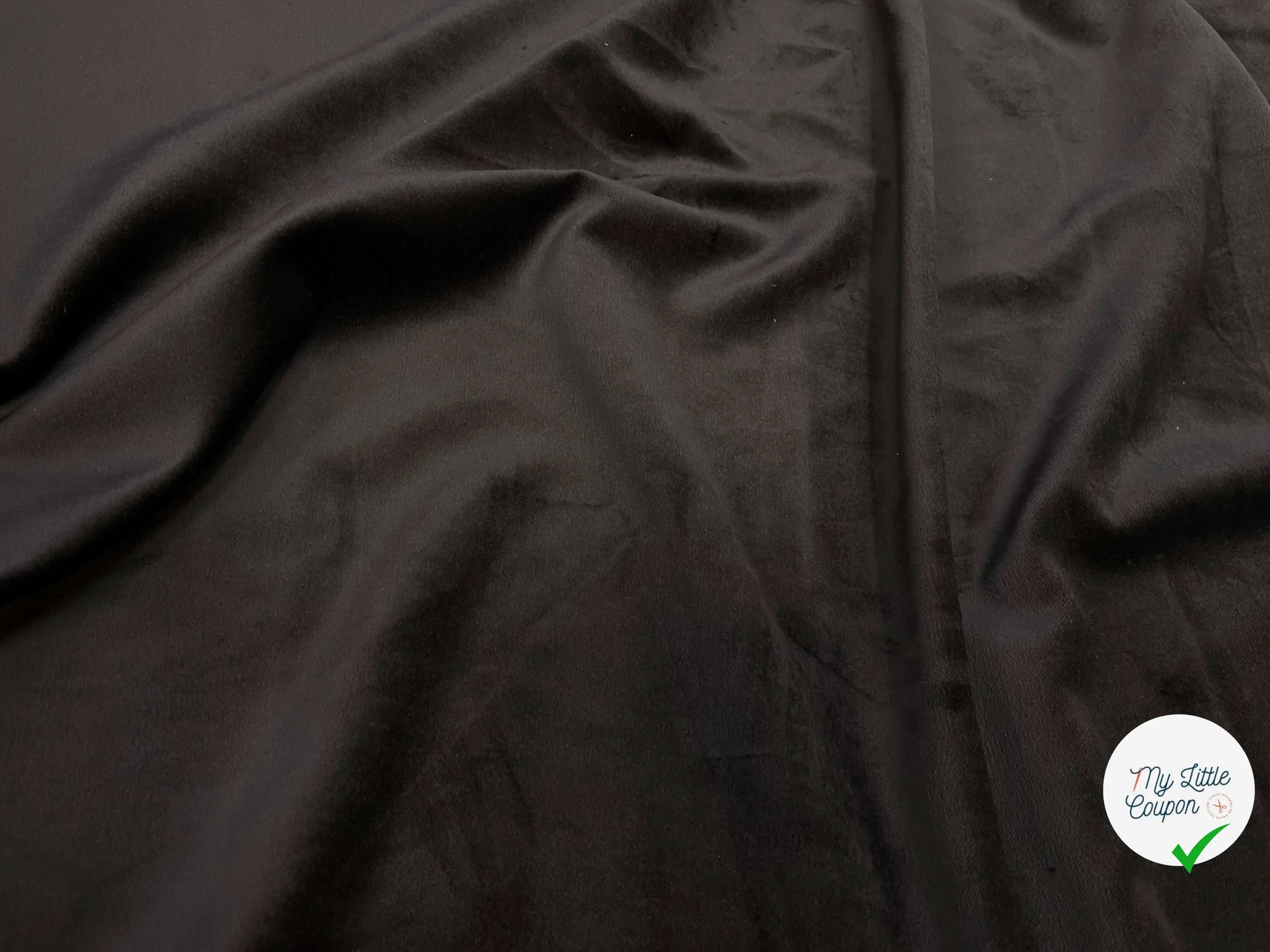VELOURS LISSE COTON MARRON ITALIEN - My Little Coupon