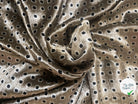 VELOURS LISSE FOND VIEIL OR PETITS MOTIFS 18% SOIE - My Little Coupon - tissu - coudre