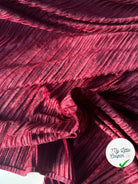 VELOURS PLISSÉ ROUGE LIE DE VIN MLC INTERN