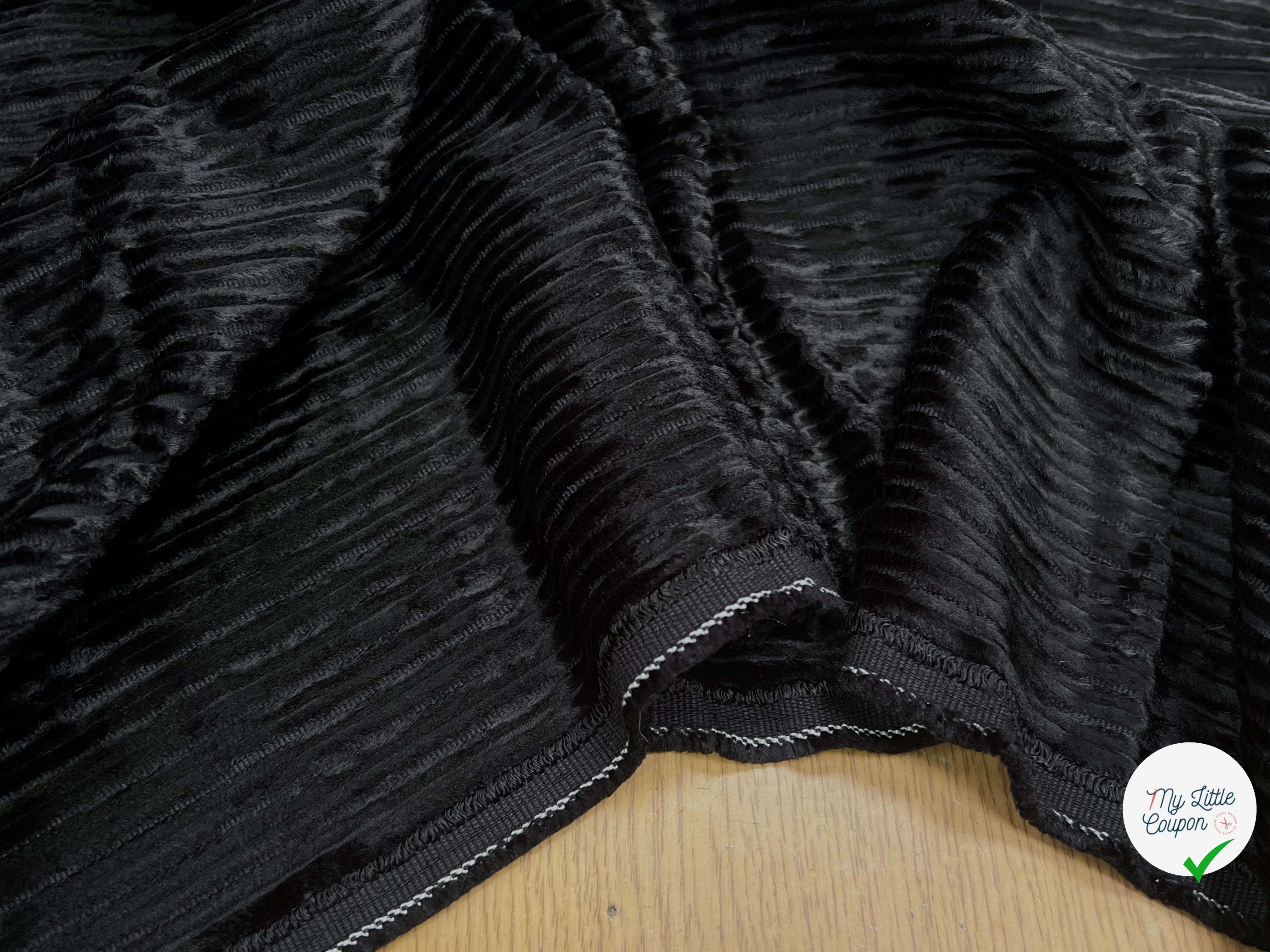 VELOURS PUEBELA NOIR 137CM 100% COTON - My Little Coupon
