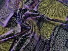 VELOURS PURPLE PROSPECTION MOTIFS DORÉS MSO