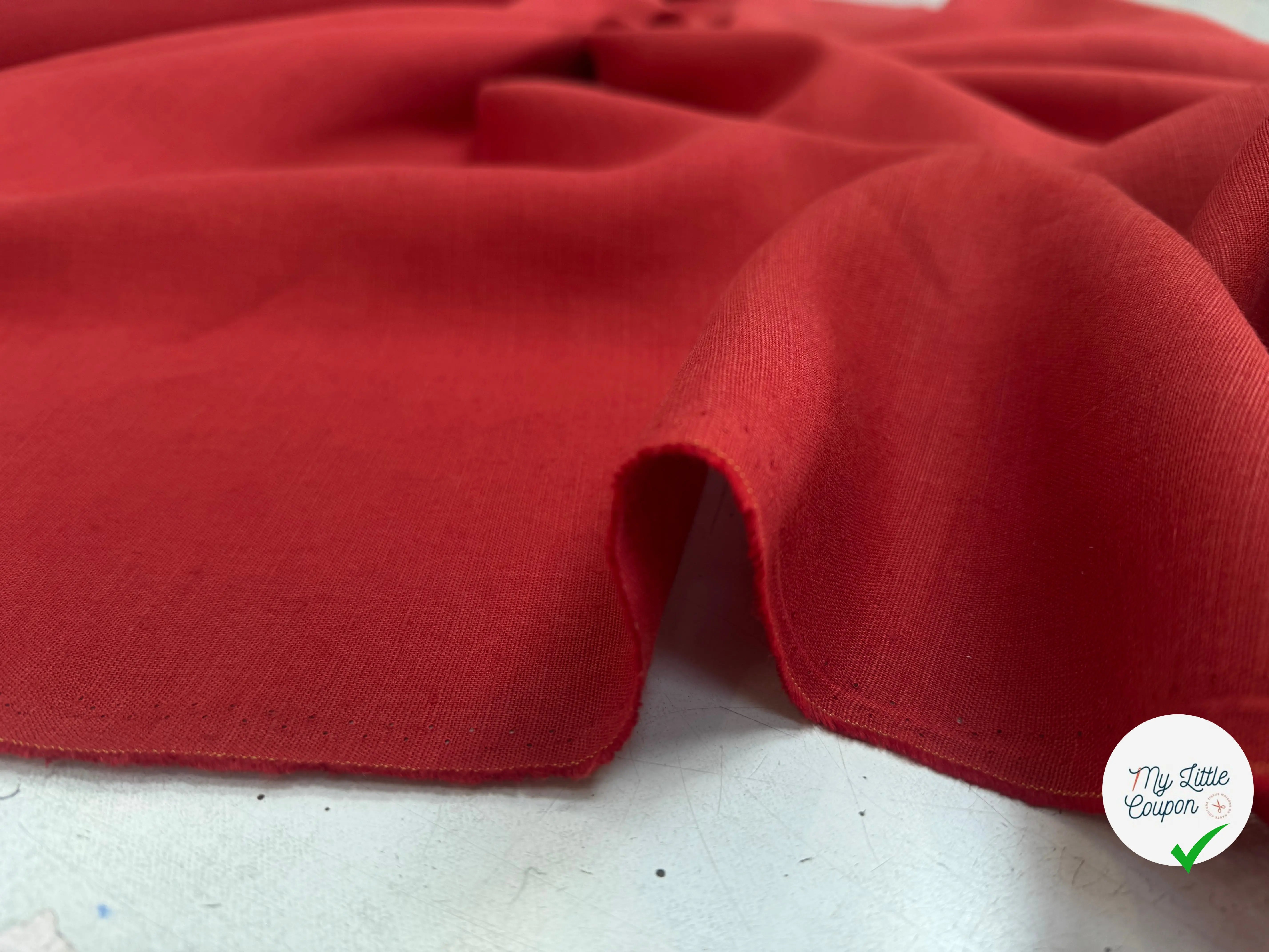 VERTICAL LINEN, Peppery Red - My Little Coupon