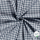 VICHY CARREAUX MOYENS COTON BLEU MARINE - My Little Coupon