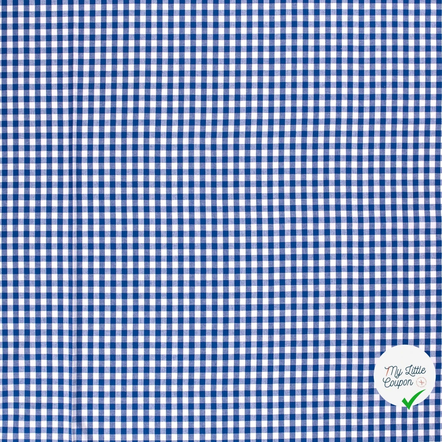 VICHY CARREAUX MOYENS COTON COBALT - My Little Coupon