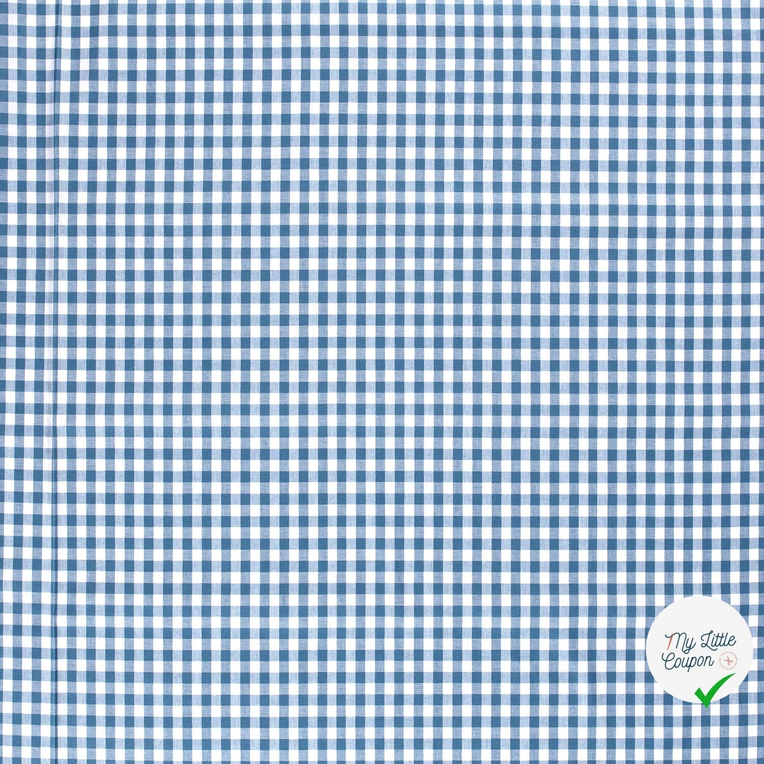 VICHY CARREAUX MOYENS COTON INDIGO - My Little Coupon