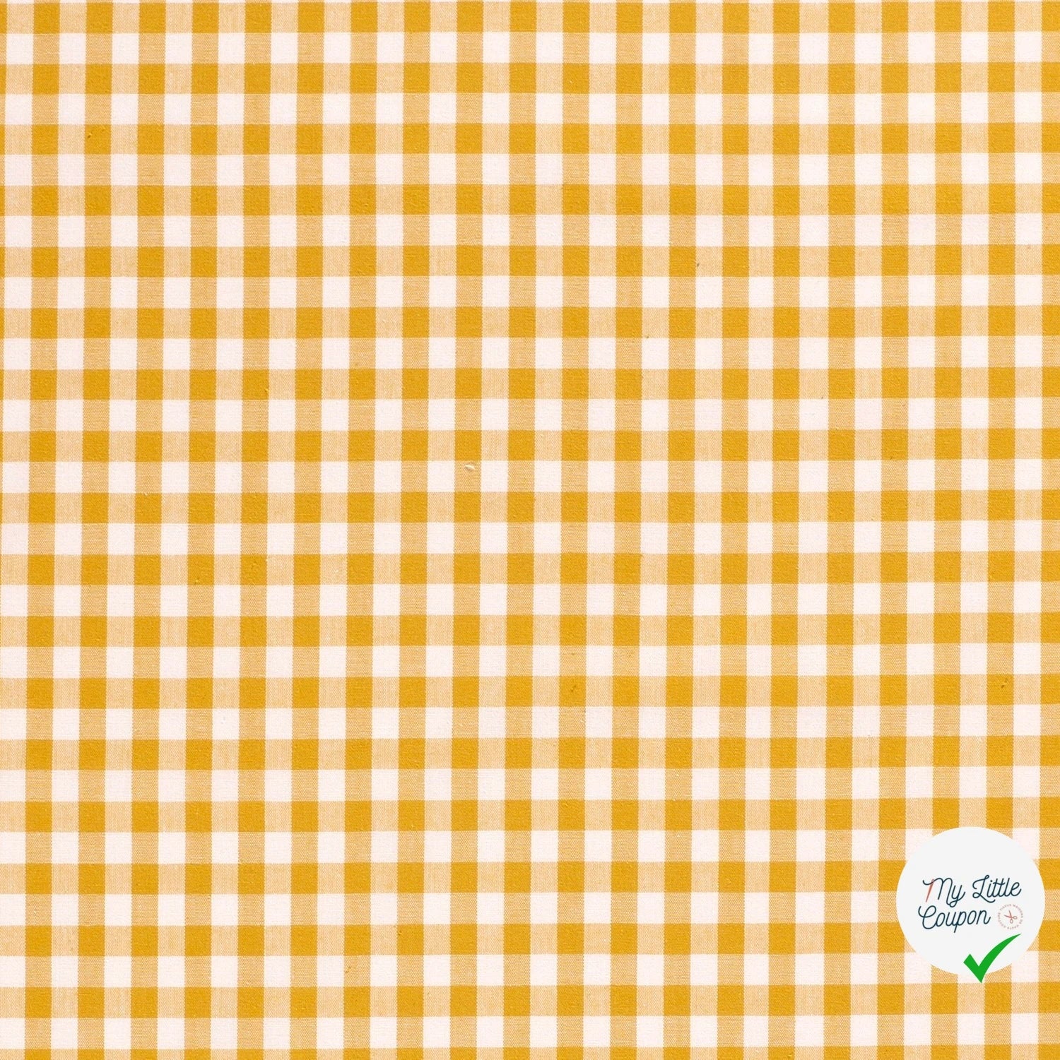 Vichy carreaux moyens coton ocre