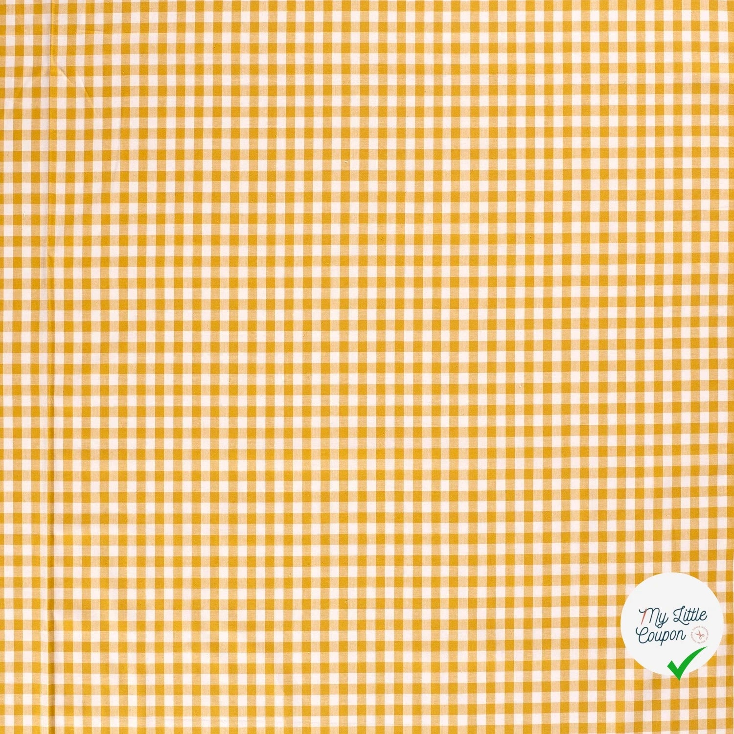 VICHY CARREAUX MOYENS COTON OCRE - My Little Coupon