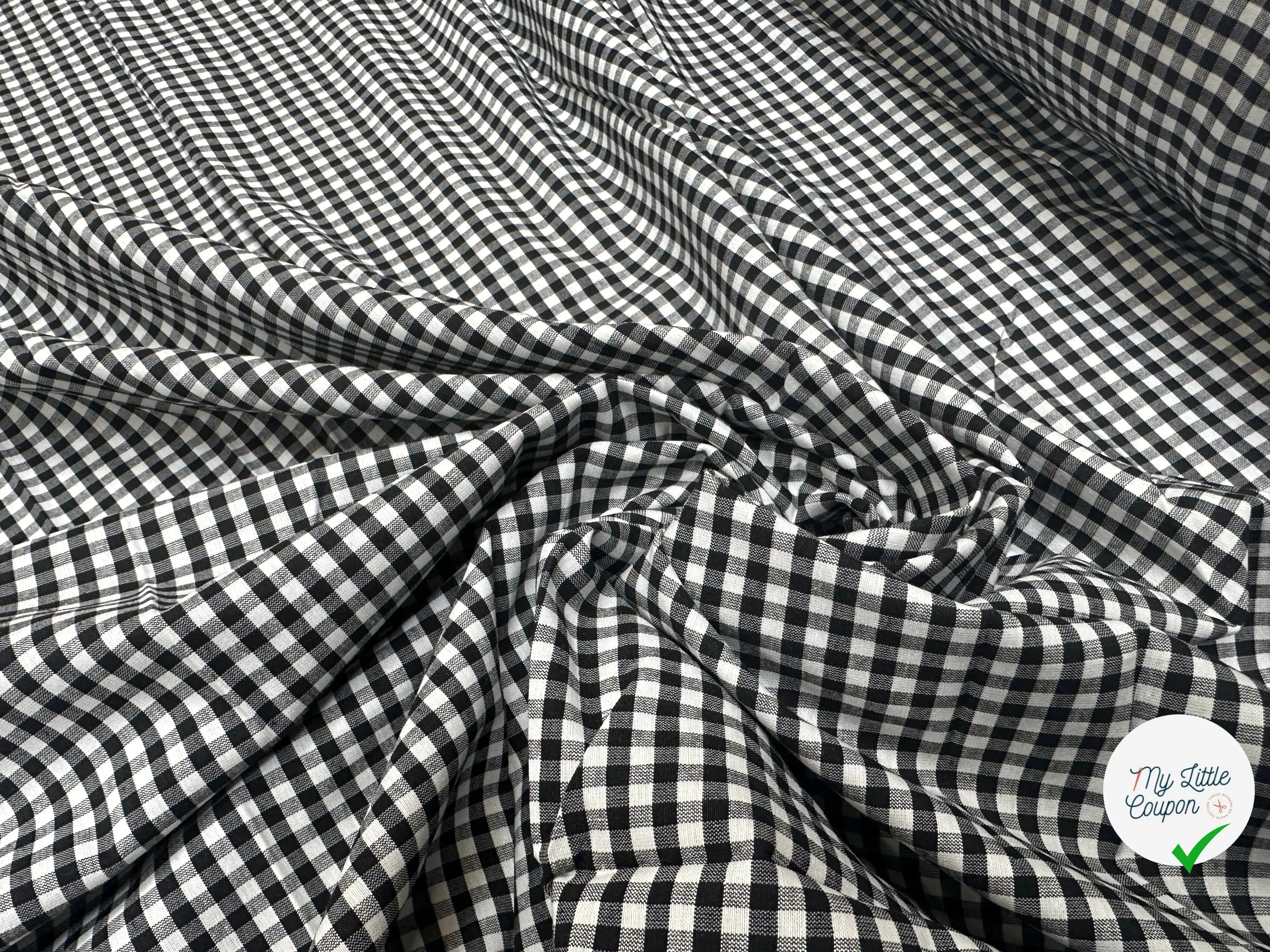VICHY COTON NOIR ET BLANC - My Little Coupon