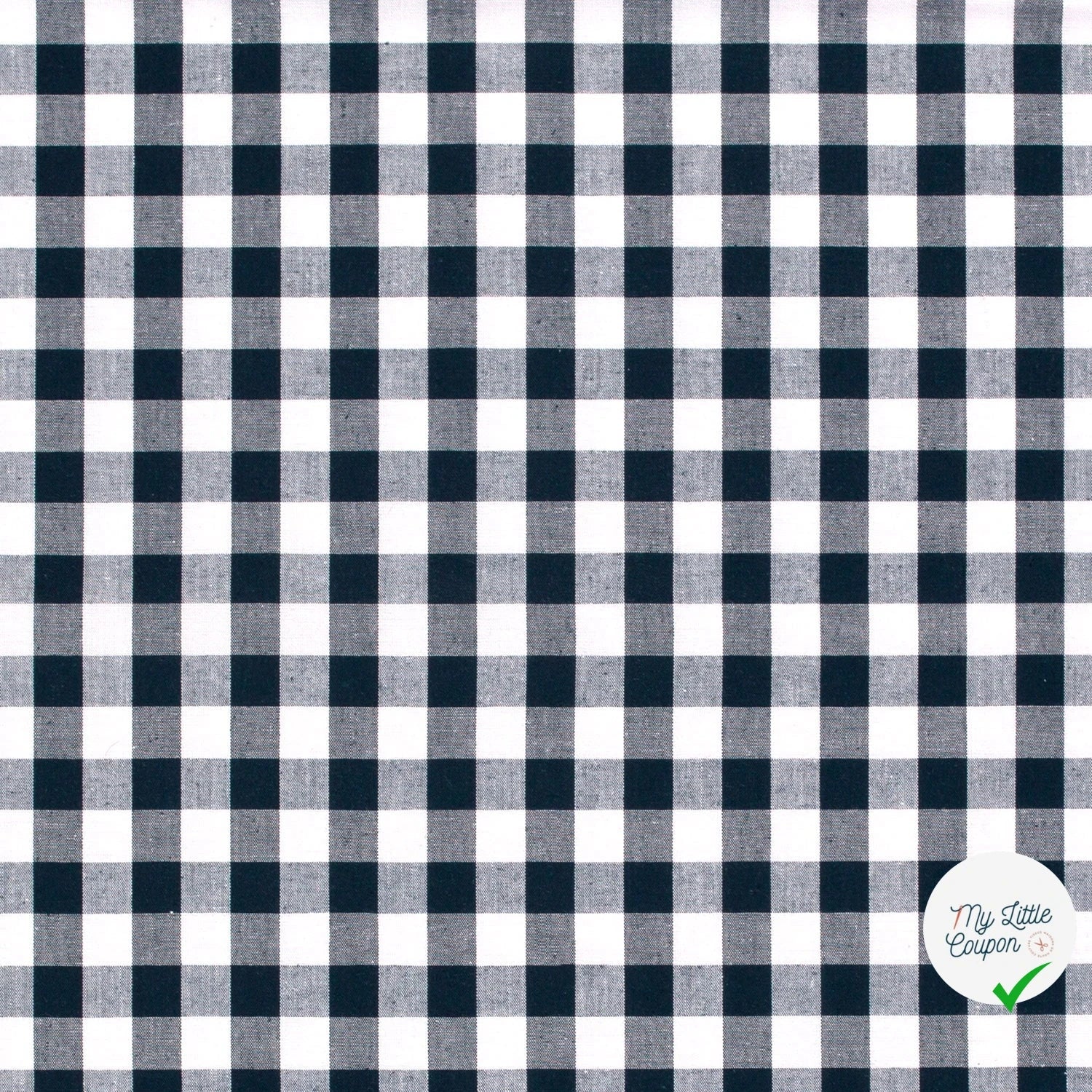 VICHY GROS CARREAUX COTON BLEU MARINE - My Little Coupon