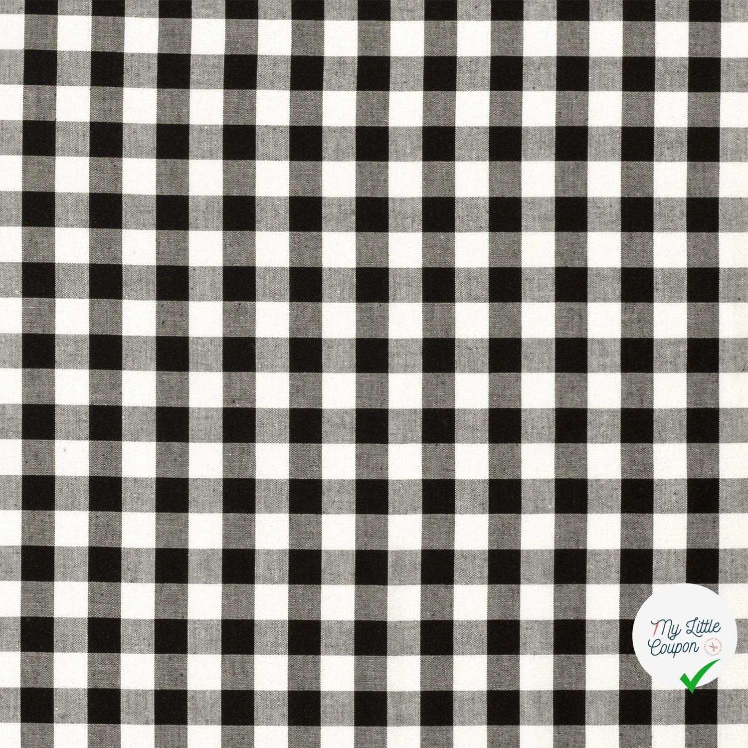 VICHY GROS CARREAUX COTON NOIR - My Little Coupon
