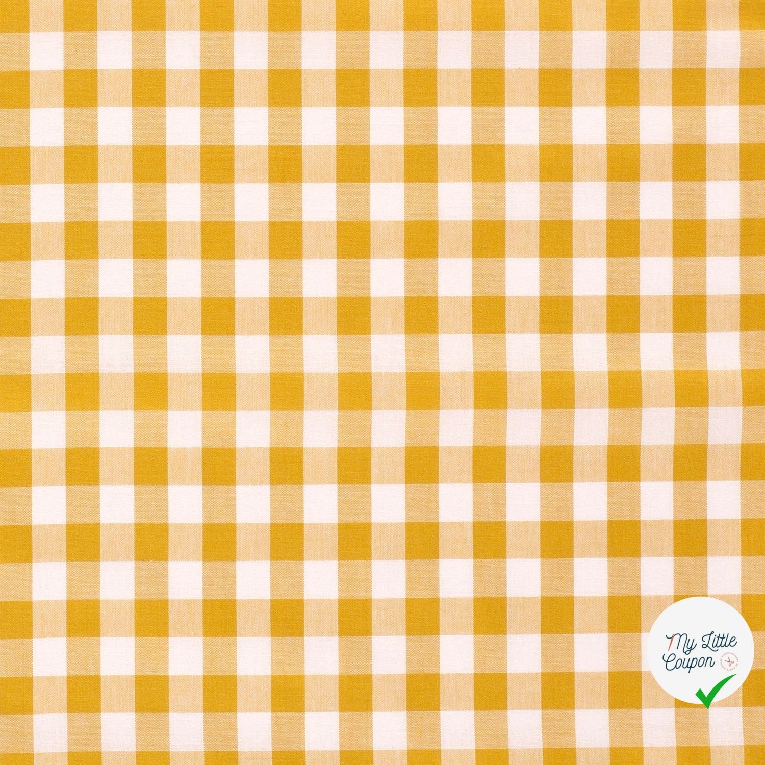 VICHY GROS CARREAUX COTON OCRE - My Little Coupon