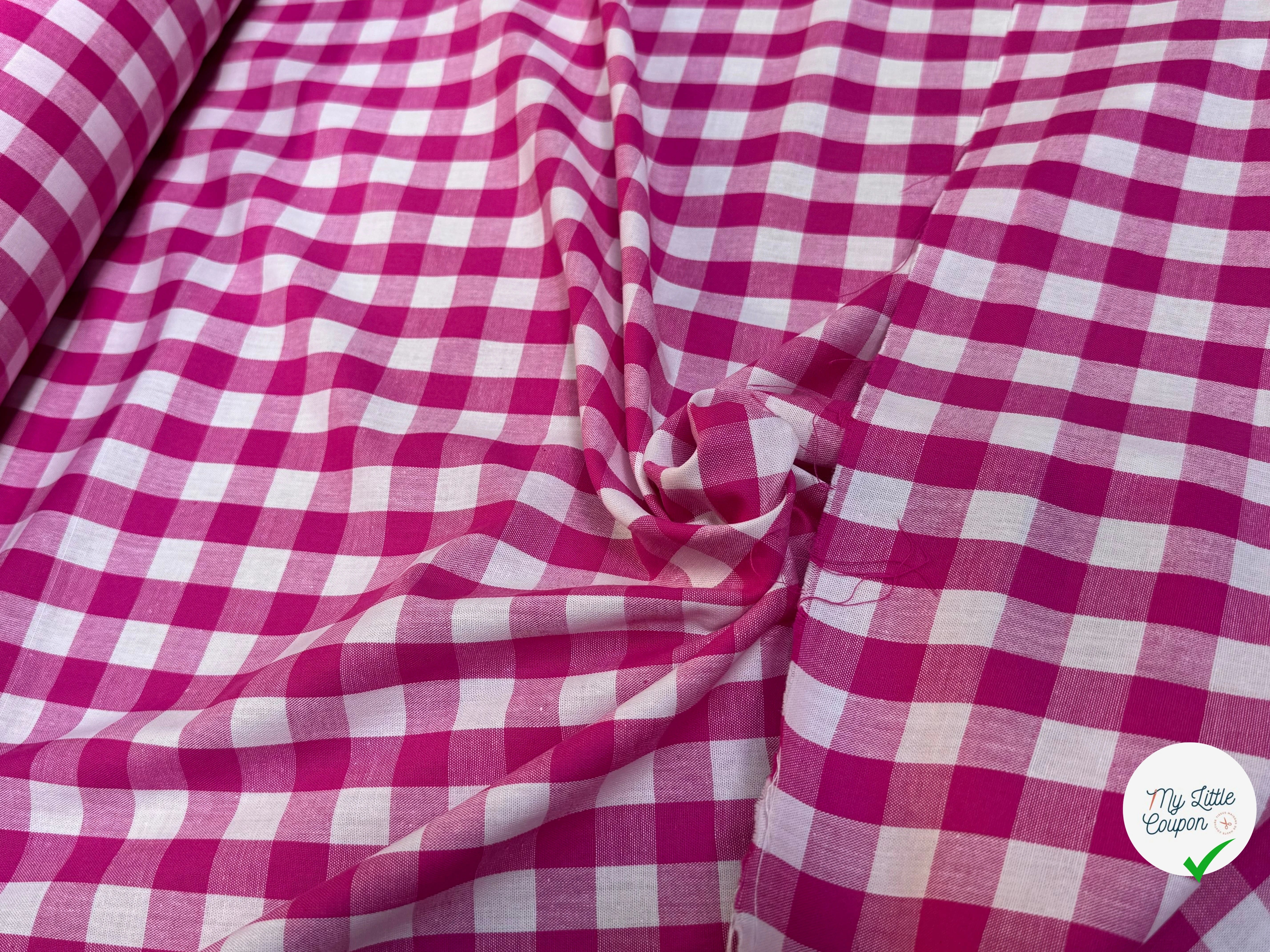 VICHY GROS CARREAUX COTON ROSE 05583/017 - My Little Coupon