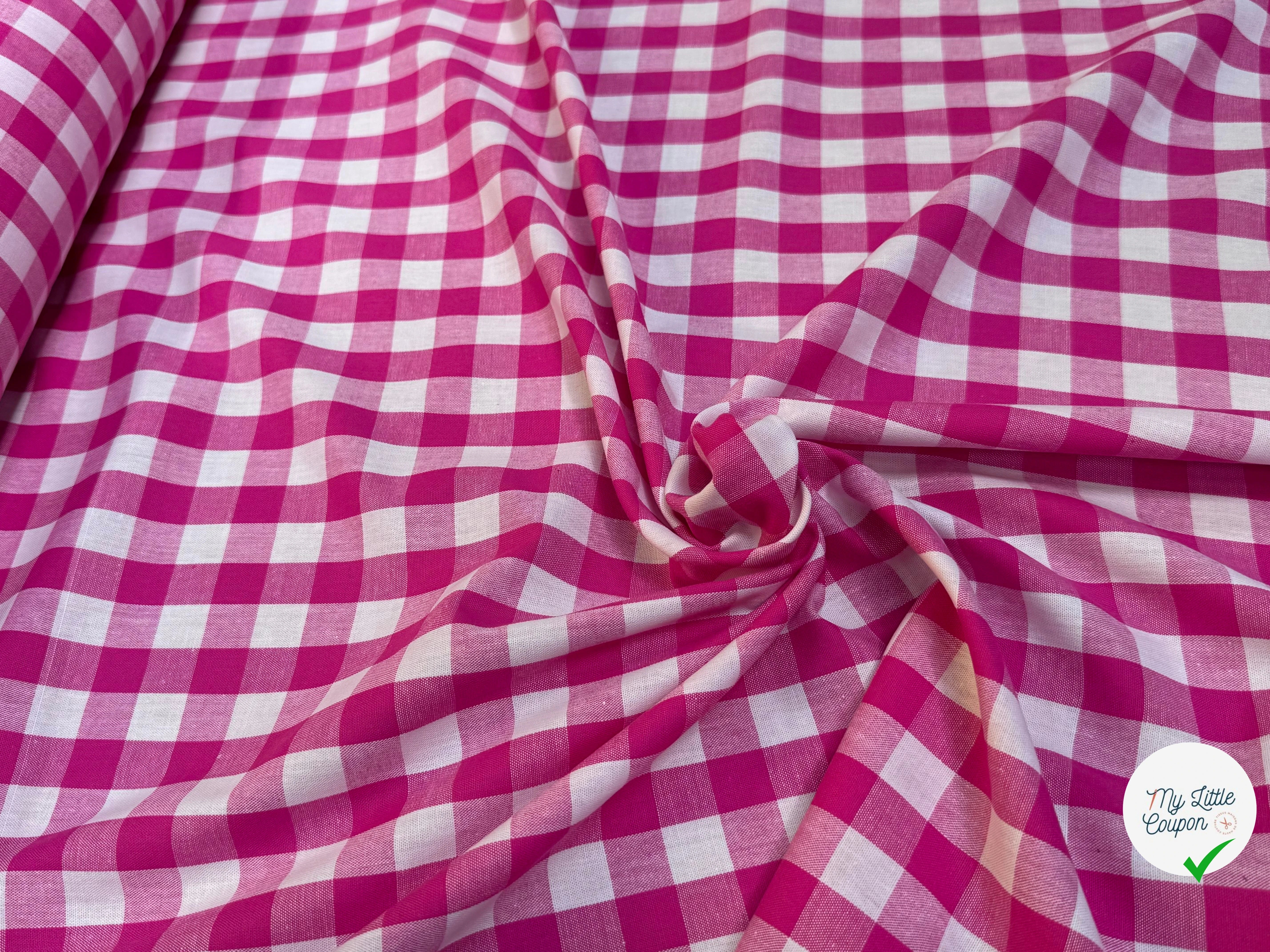 VICHY GROS CARREAUX COTON ROSE 05583/017 - My Little Coupon