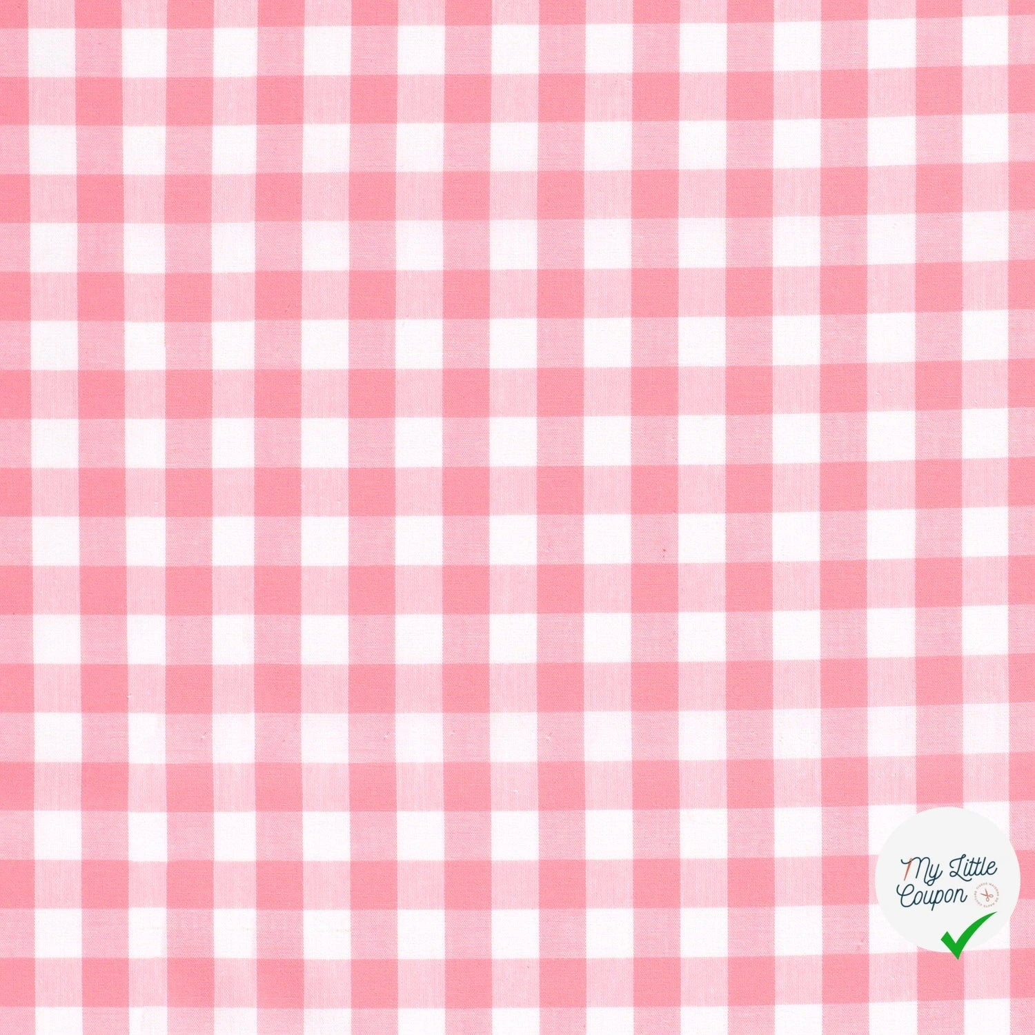 VICHY GROS CARREAUX COTON ROSE - My Little Coupon