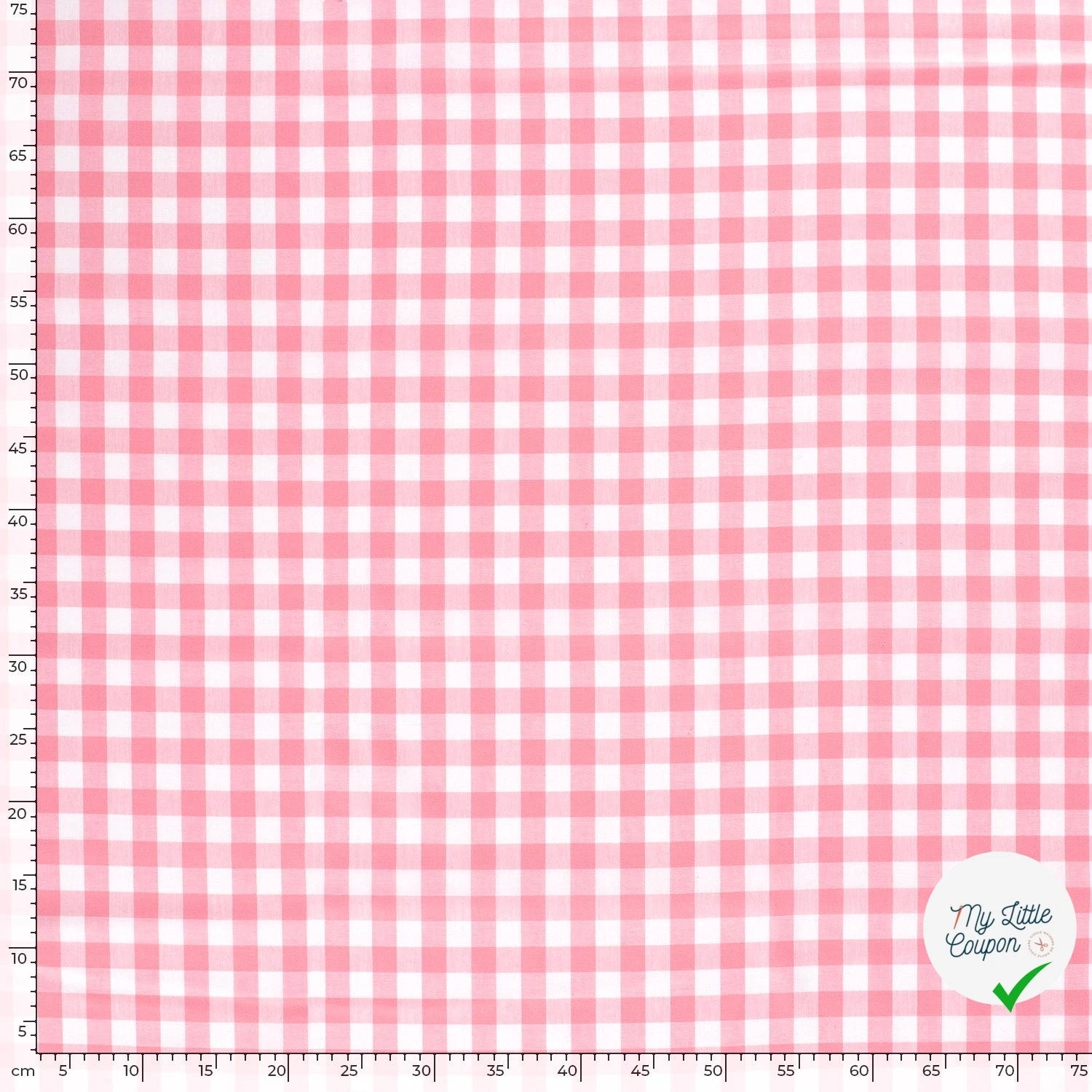 VICHY GROS CARREAUX COTON ROSE - My Little Coupon