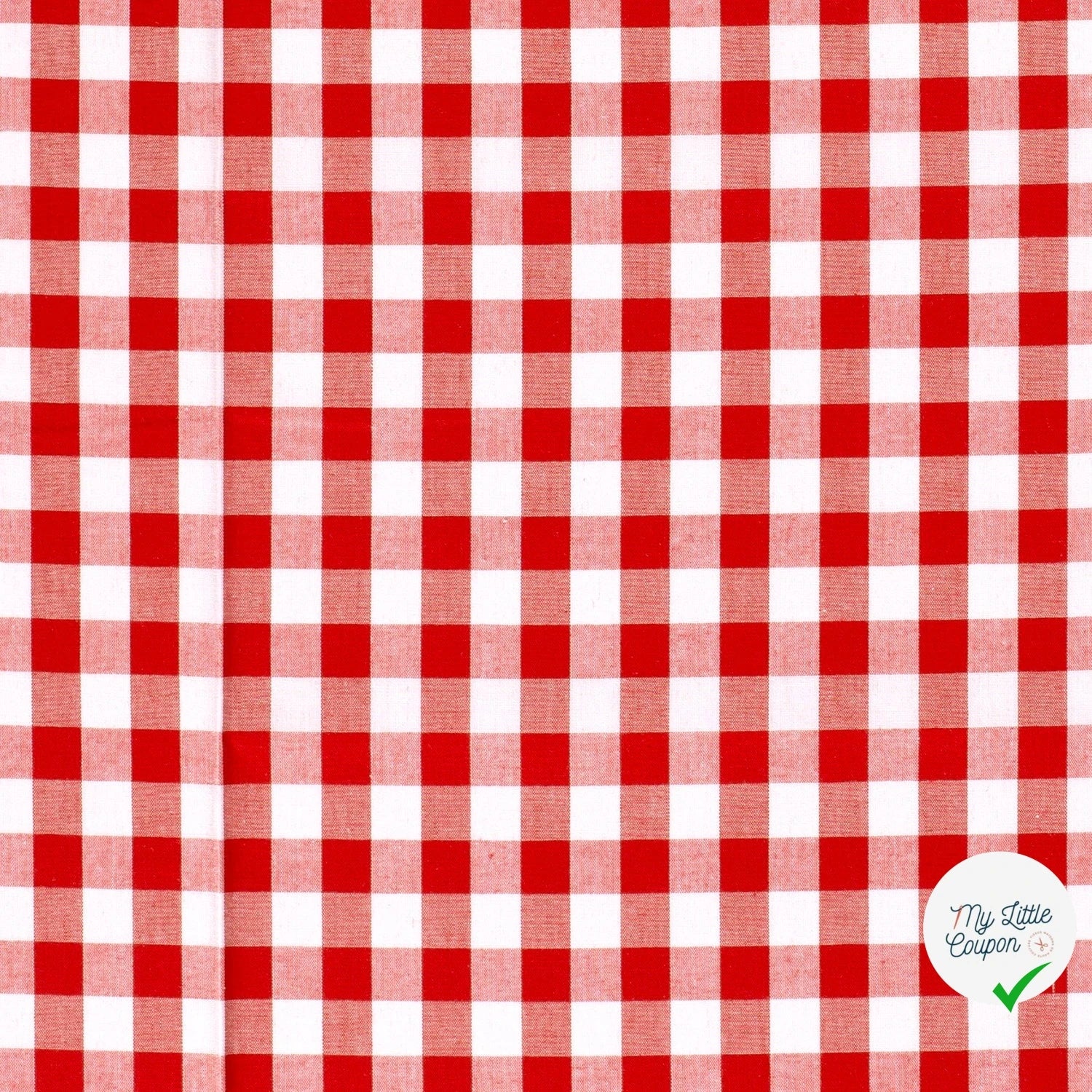 Vichy gros carreaux coton rouge