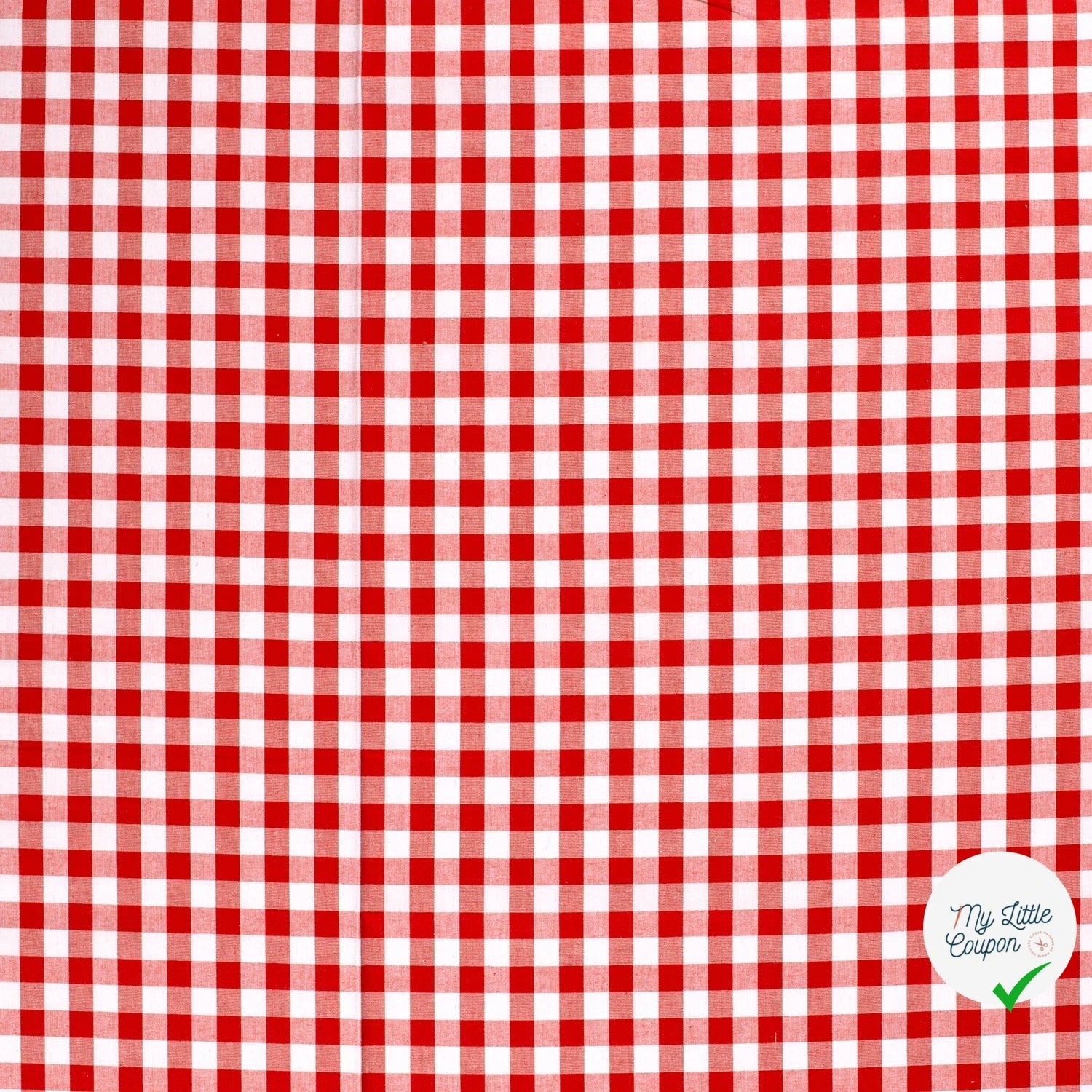 VICHY GROS CARREAUX COTON ROUGE - My Little Coupon