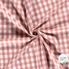 VICHY GROS CARREAUX COTON VIEUX ROSE - My Little Coupon