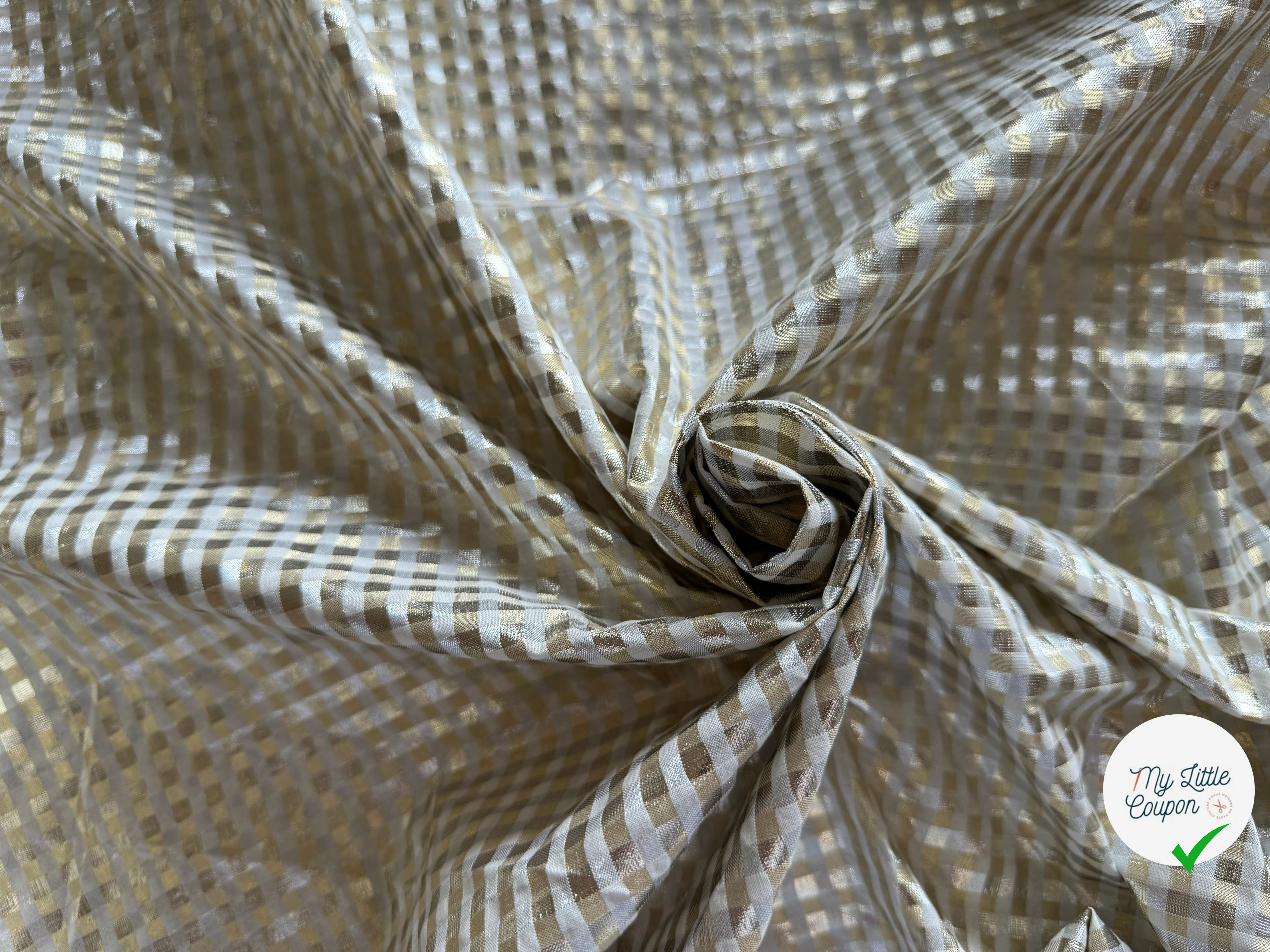 VICHY LAMÉ OR & LUNE 67%COTON - My Little Coupon