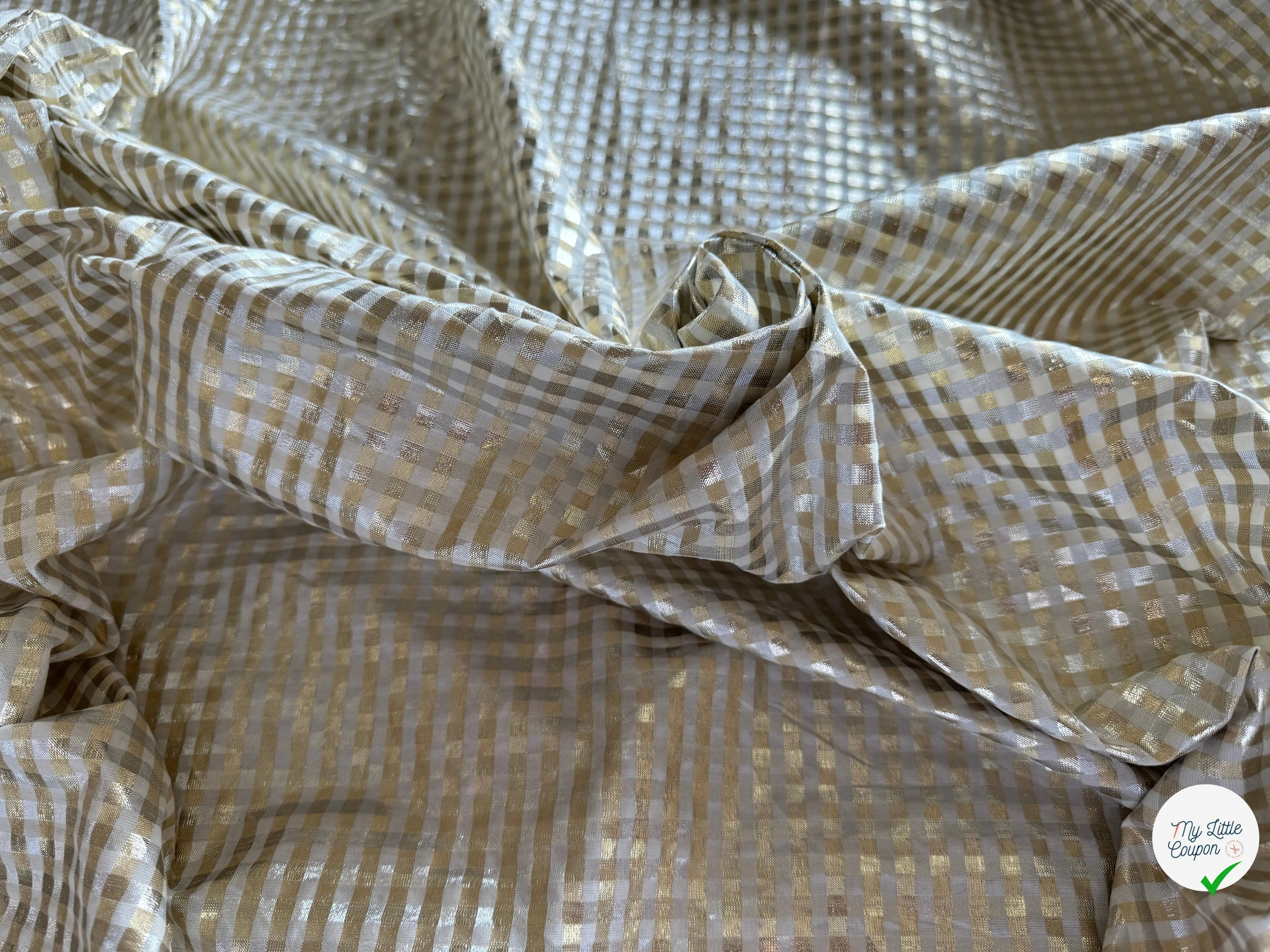 VICHY LAMÉ OR & LUNE 67%COTON - My Little Coupon