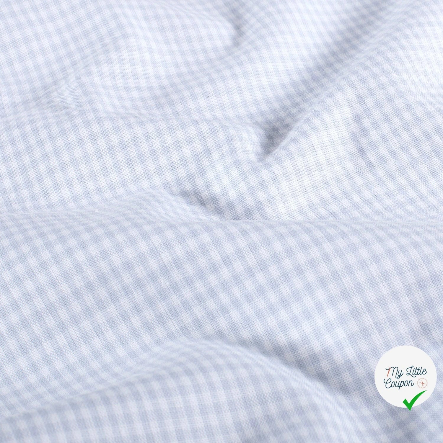 VICHY MINI CARREAUX COTON BLEU BÉBÉ - My Little Coupon