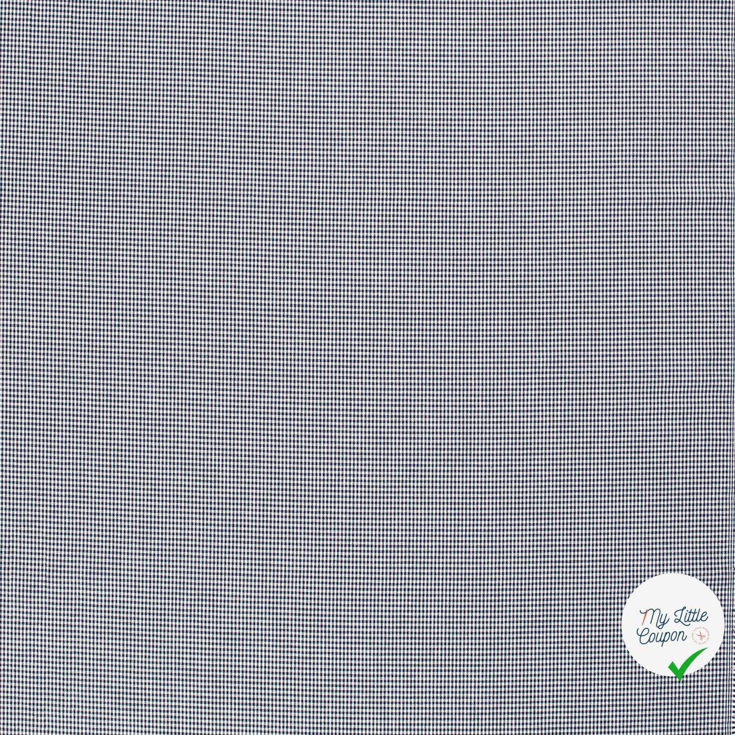VICHY MINI CARREAUX COTON BLEU MARINE - My Little Coupon