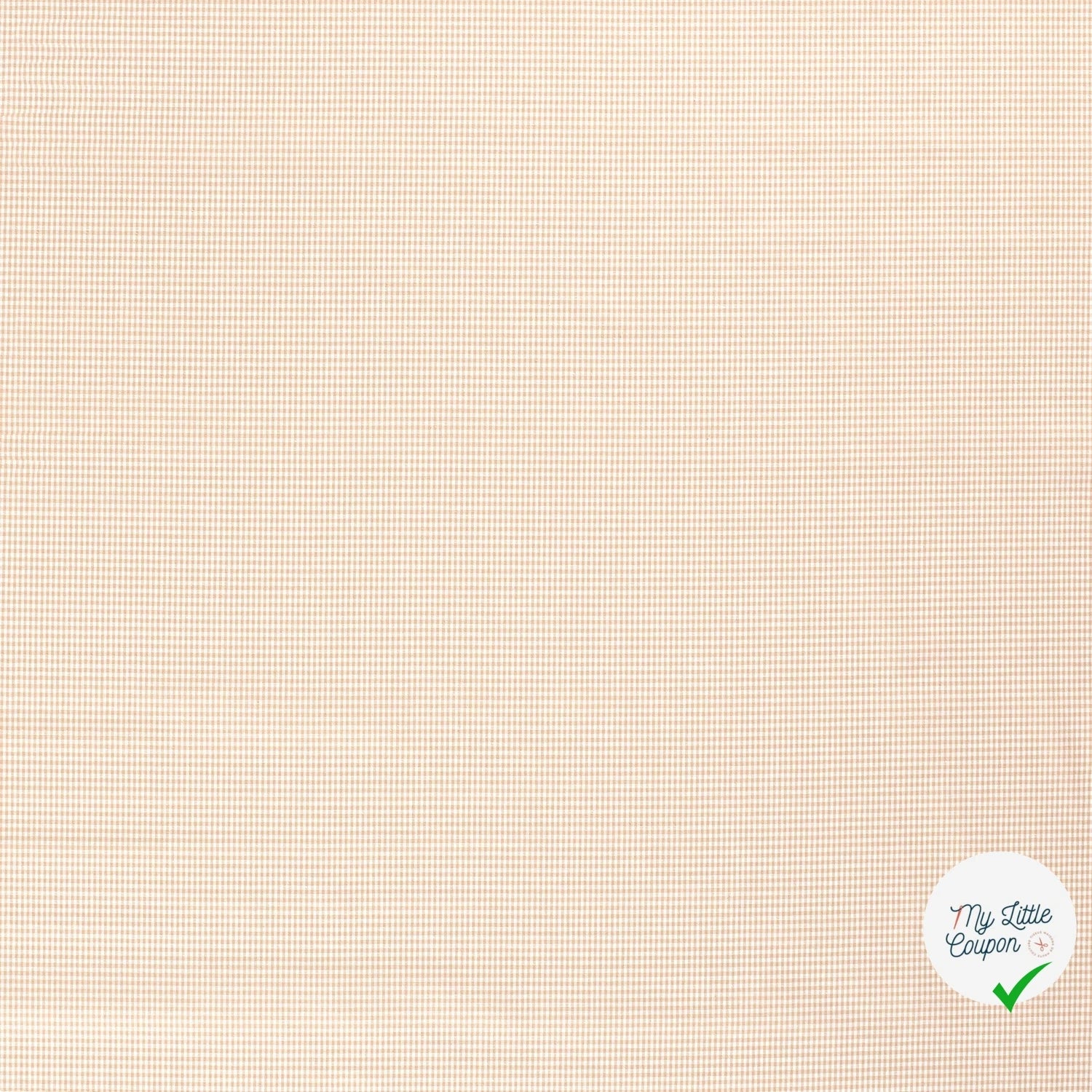VICHY MINI CARREAUX COTON CAMEL - My Little Coupon