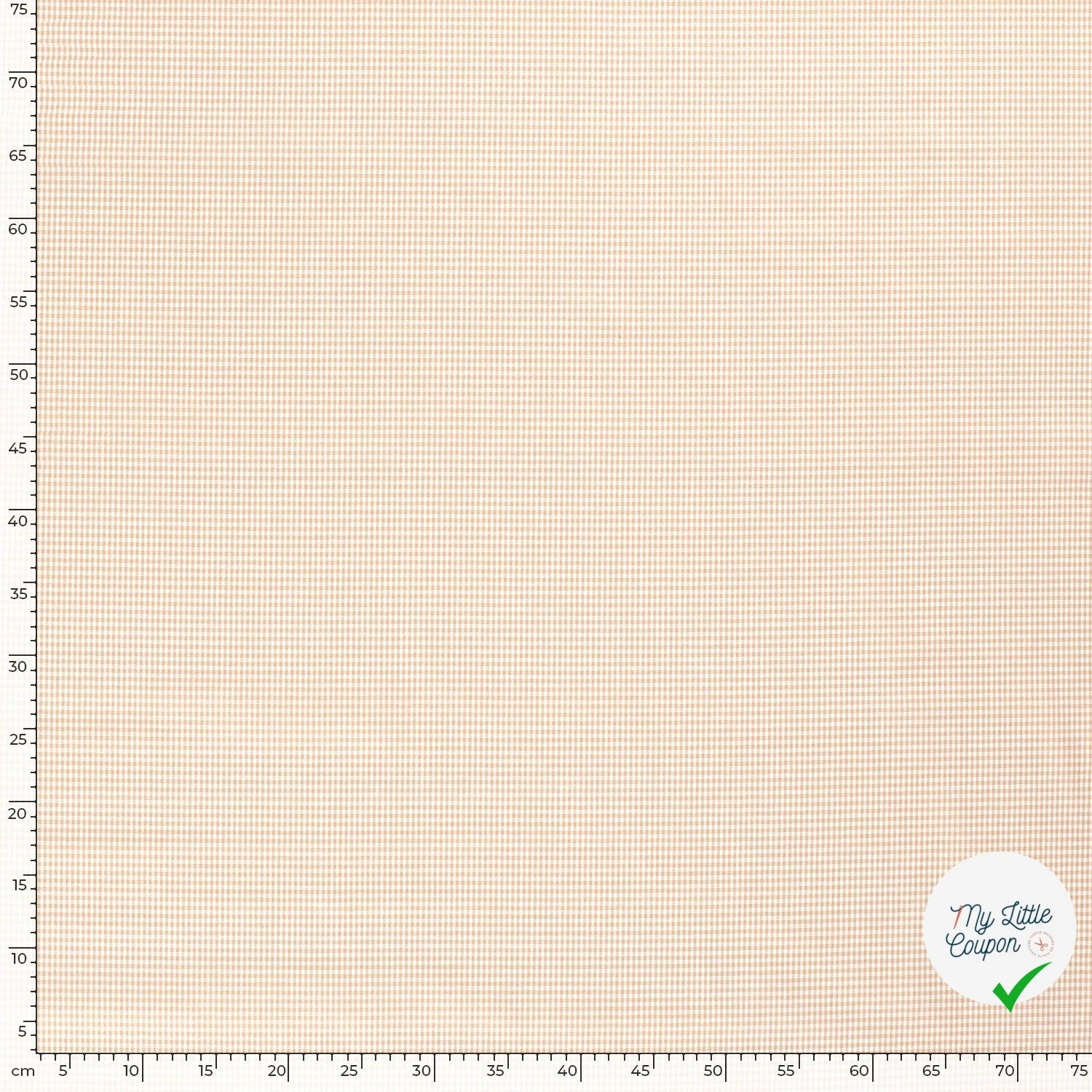 VICHY MINI CARREAUX COTON CAMEL - My Little Coupon