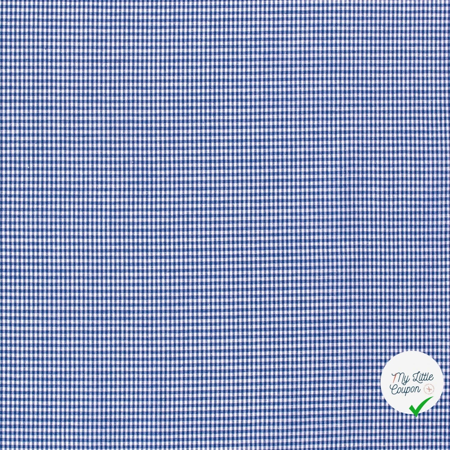 VICHY MINI CARREAUX COTON COBALT - My Little Coupon