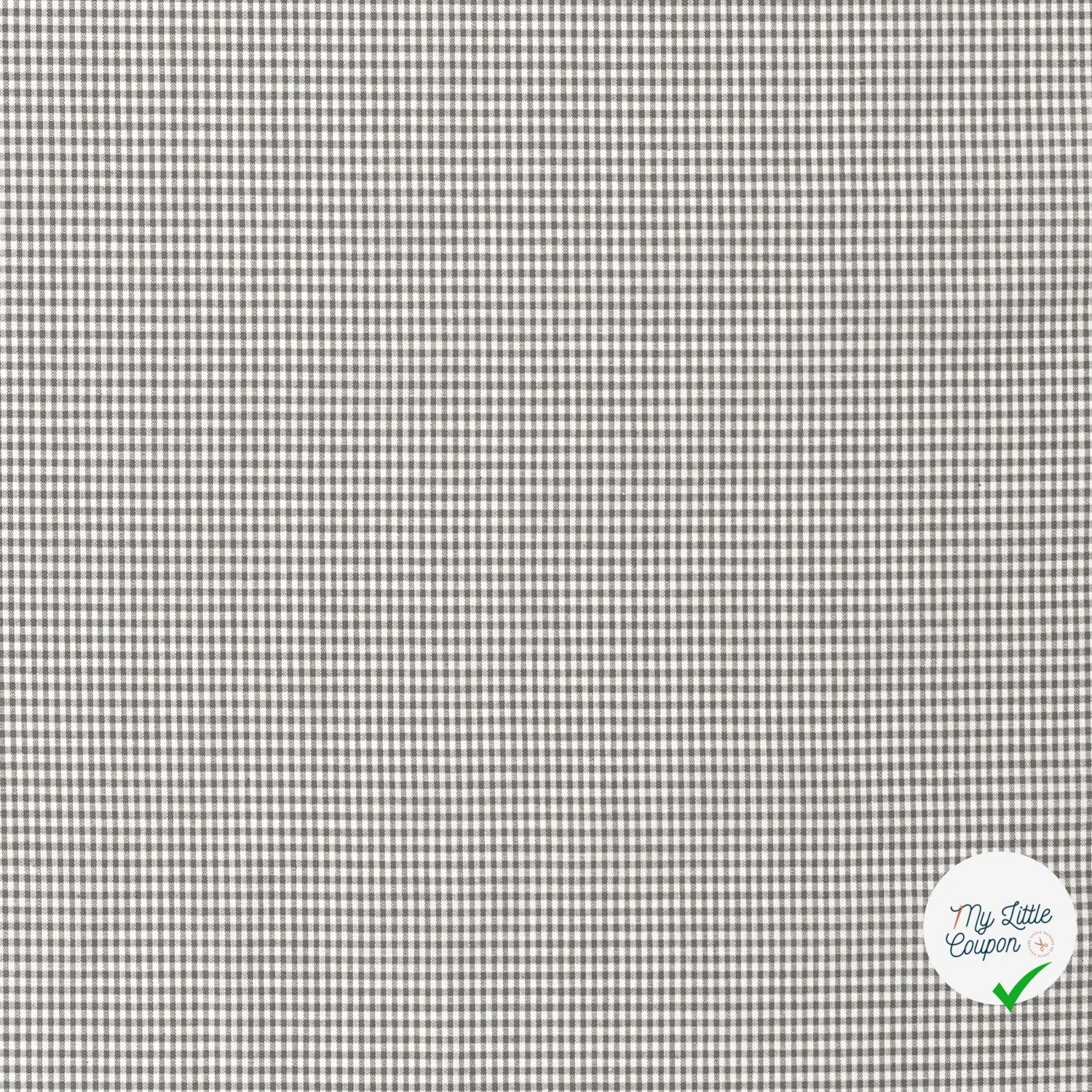 VICHY MINI CARREAUX COTON GRIS FONCÉ - My Little Coupon