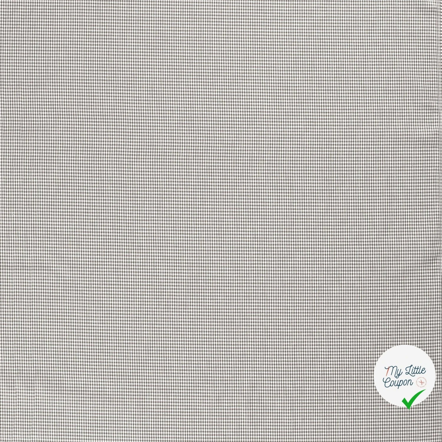 VICHY MINI CARREAUX COTON GRIS FONCÉ - My Little Coupon