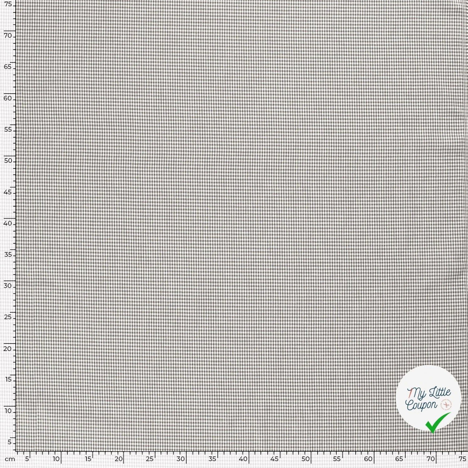 VICHY MINI CARREAUX COTON GRIS FONCÉ - My Little Coupon
