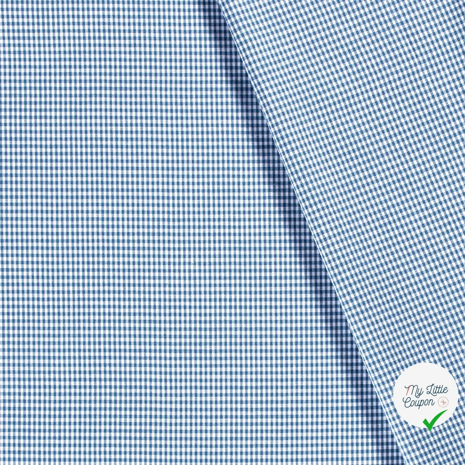 VICHY MINI CARREAUX COTON INDIGO - My Little Coupon