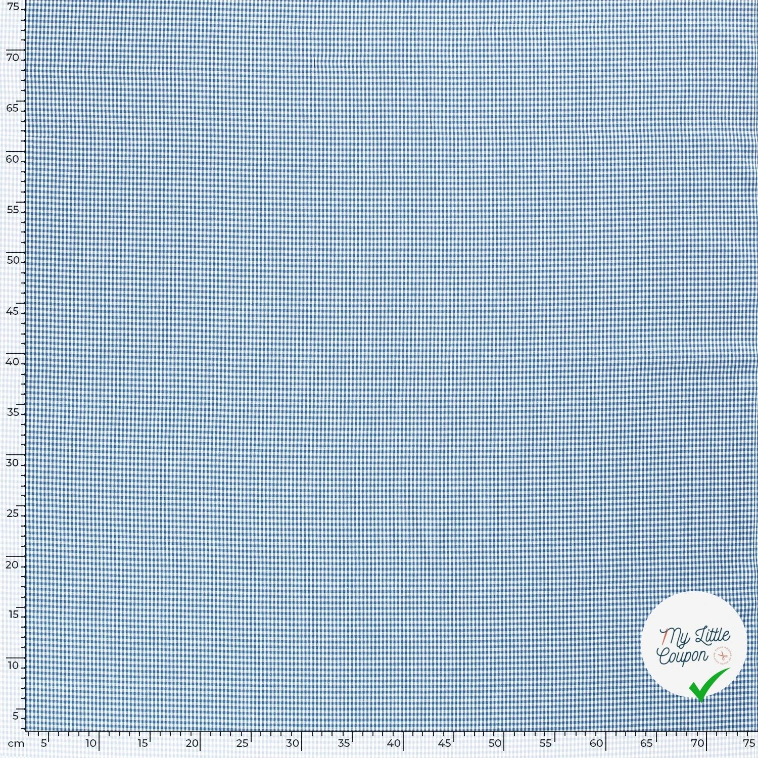 VICHY MINI CARREAUX COTON INDIGO - My Little Coupon