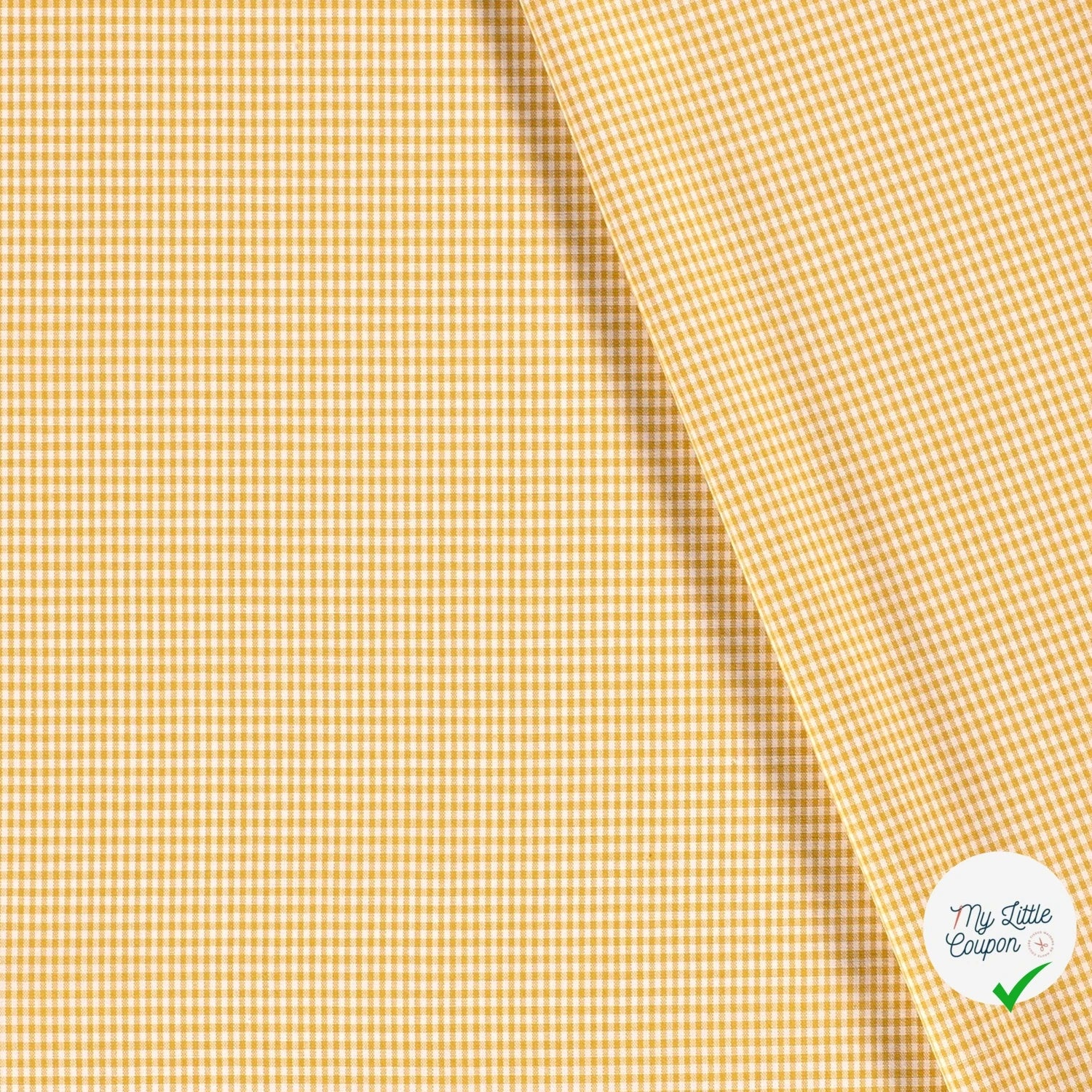 VICHY MINI CARREAUX COTON OCRE - My Little Coupon