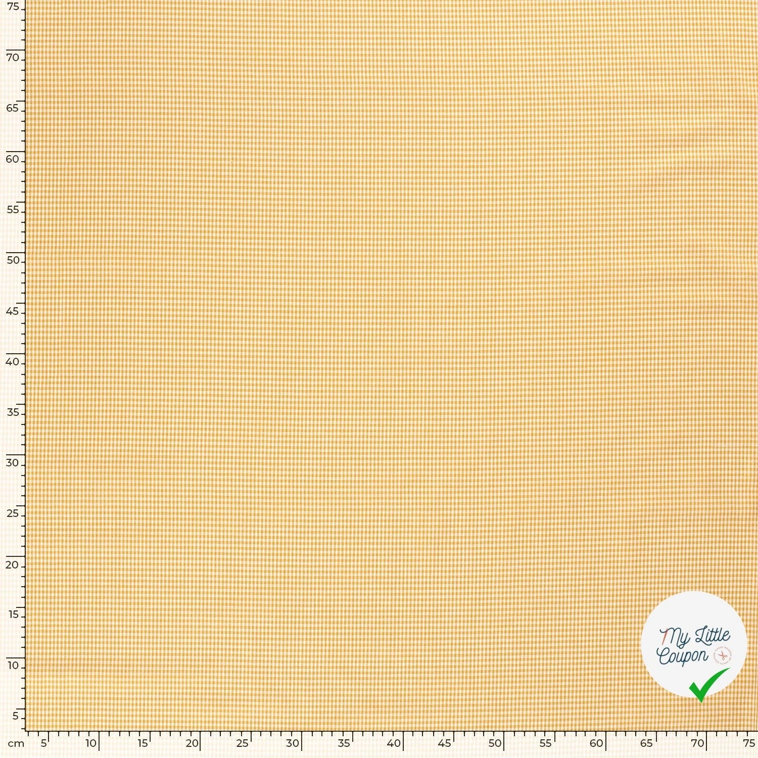 VICHY MINI CARREAUX COTON OCRE - My Little Coupon