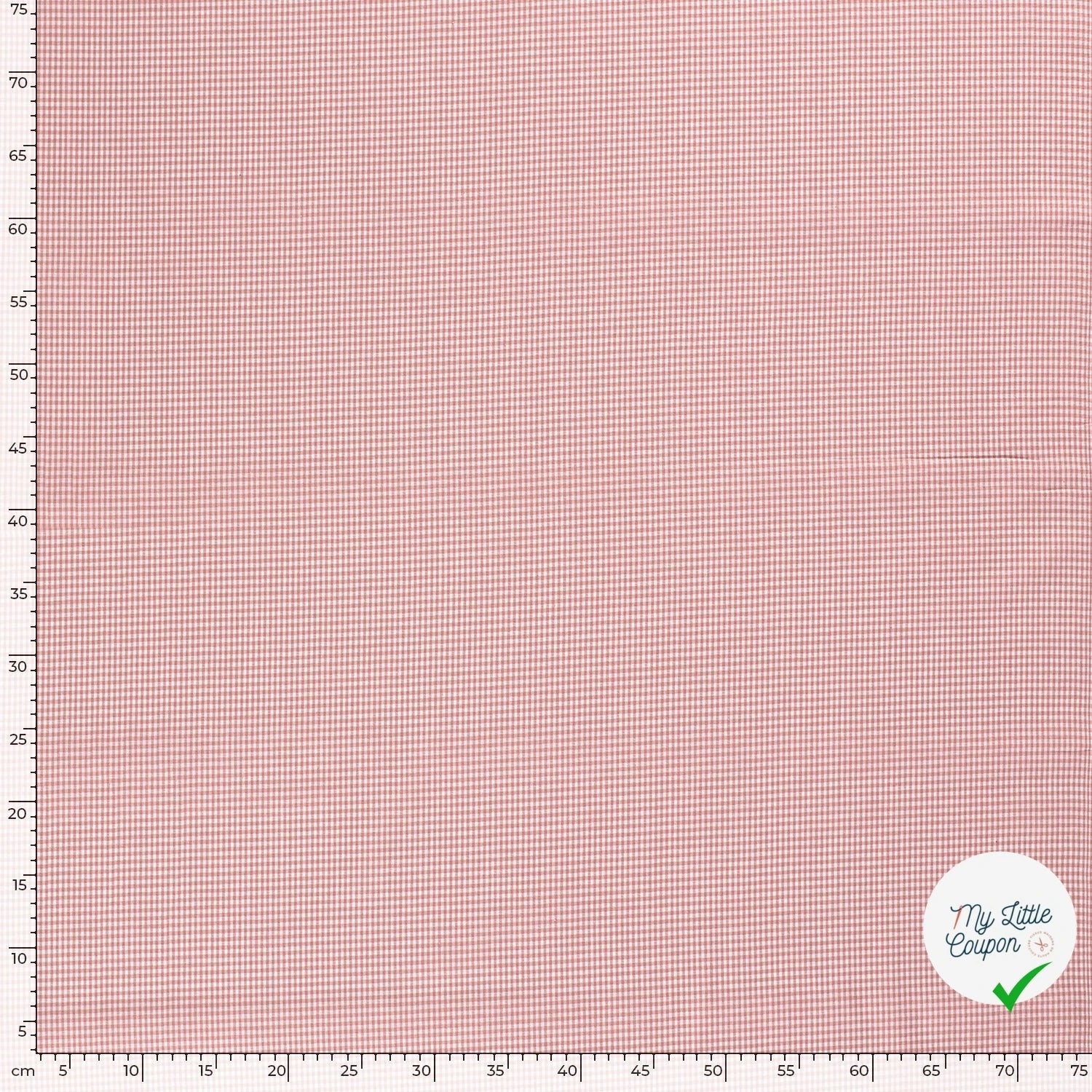 VICHY MINI CARREAUX COTON ROSE CHOCO - My Little Coupon
