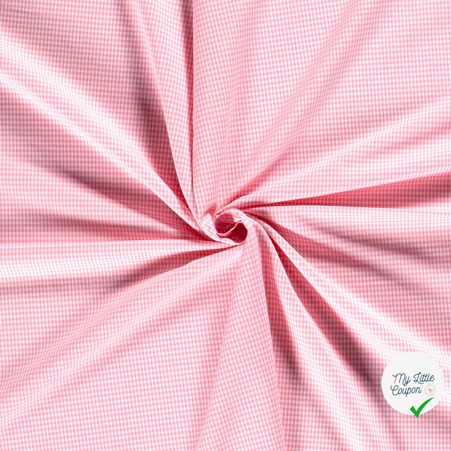VICHY MINI CARREAUX COTON ROSE - My Little Coupon