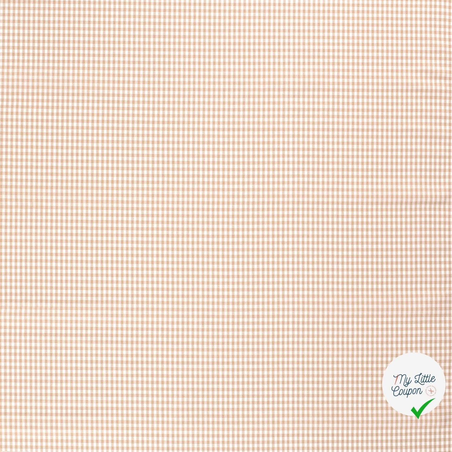 VICHY PETITS CARREAUX COTON CAMEL - My Little Coupon