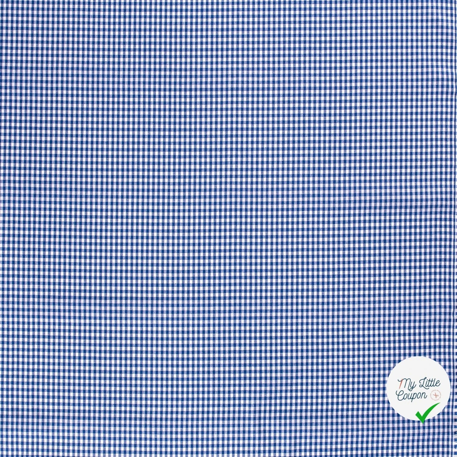 VICHY PETITS CARREAUX COTON COBALT - My Little Coupon