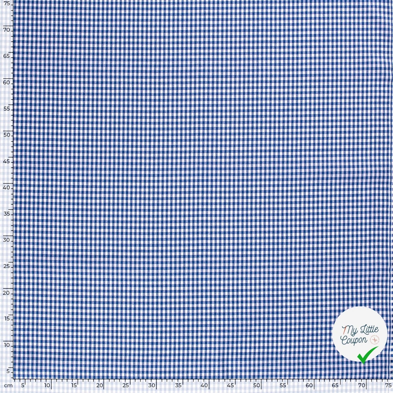 VICHY PETITS CARREAUX COTON COBALT - My Little Coupon