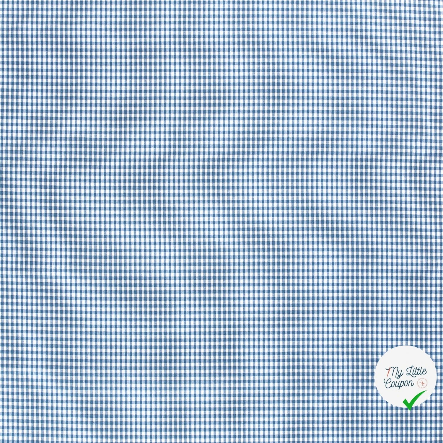 VICHY PETITS CARREAUX COTON INDIGO - My Little Coupon