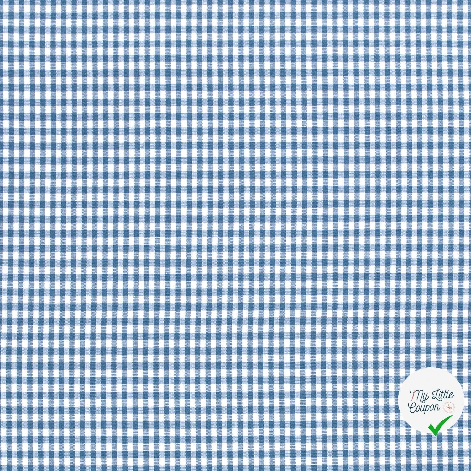VICHY PETITS CARREAUX COTON INDIGO - My Little Coupon