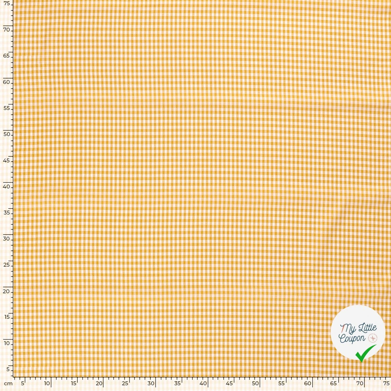 VICHY PETITS CARREAUX COTON OCRE - My Little Coupon