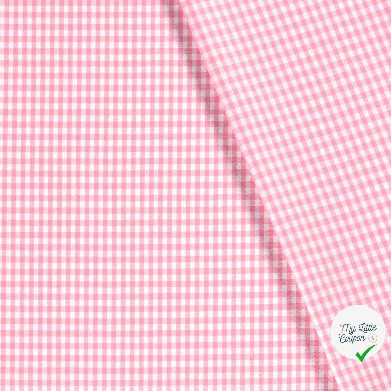VICHY PETITS CARREAUX COTON ROSE - My Little Coupon